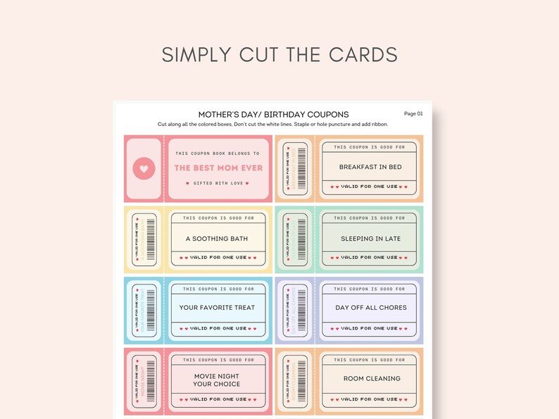 Celebrate Mothers Day with heartwarming gestures! This Printable Mothers Day Coupons for Kids are perfect for creating special moments.