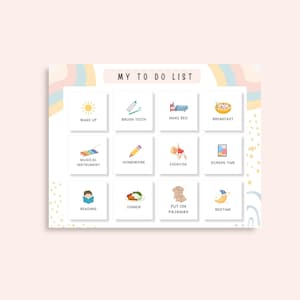 Kids Daily Routine Cards, Routine Chart for Kids, Morning Routine, Bedtime Routine, Kids Daily Schedule, Visual Schedule, Daily Rhythm