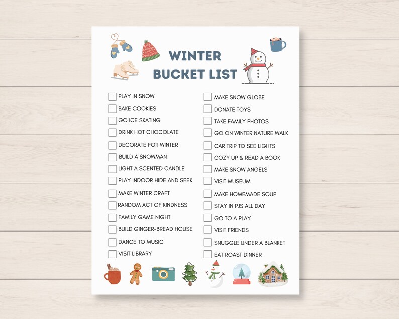 Make each season memorable and filled with joy for your kids with this Seasonal Bucket List Bundle! This printable bundle includes four delightful bucket lists, one for each season - Spring, Summer, Fall, and Winter.