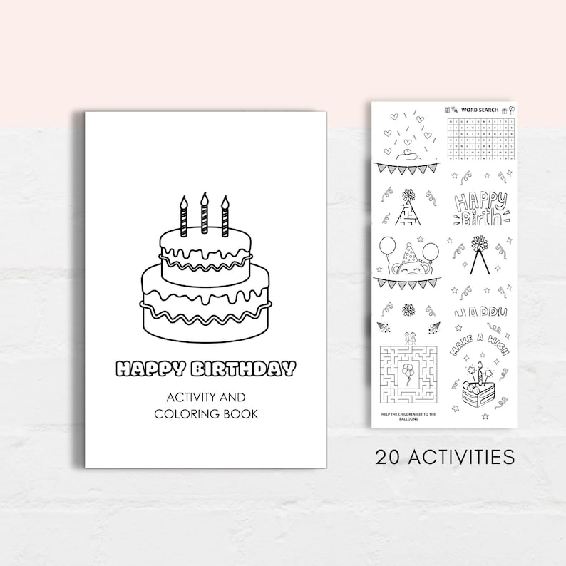 Celebrate your child's special day with our Ultimate Kids' Birthday Activity Pack! This digital download is packed with a collection of 10 engaging games and 10 delightful coloring sheets, designed to keep young party guests entertained and make your birthday celebration a hit.