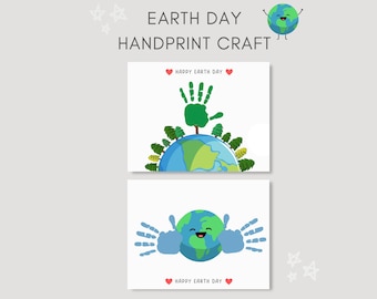 Earth Day Handprint, Earth Day Activities, Earth Day Printable, Handprint Craft, Earth Day Kids, Happy Earth Day, Earth Day Activity