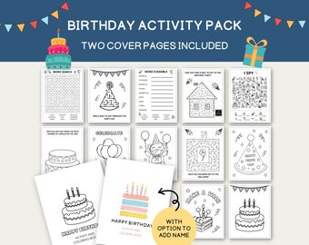 Birthday Activity Printable, Birthday Coloring, Birthday Activities, Birthday Games, Birthday Printable, Birthday Party Favor, Party Games