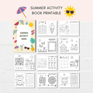 This Summer Activity Book is a perfect way to keep kids engaged this Summer Vacation. The PDF has fun summer games and summer coloring sheets. It can also be used as a party favour. Print as many as you like.