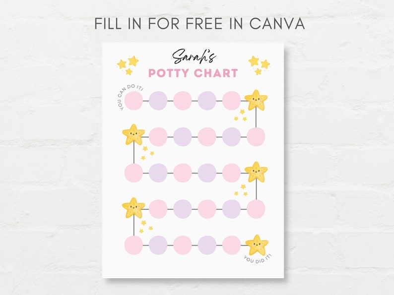 Establish a consistent routine and make potty training a delightful journey for both you and your child with this Potty Chart Printable and Commend your little one's potty success with our Potty Training Certificate Printable!