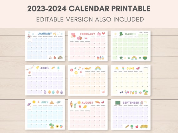 Calendrier 2023-2024