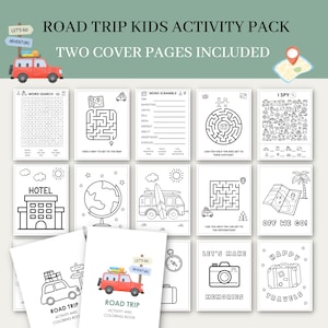 Road Trip Activities, Travel Activities Printable, Road Trip Games, Kids Activities, Travel Activity Pack, Kids Travel Journal, Printable