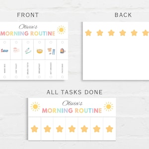 Routine Flip Chart, Morning Routine, Bedtime Routine, Kids Routine Chart, Daily Routine Chart, Daily Rhythm, Editable Routine Flipchart