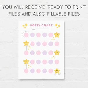 Establish a consistent routine and make potty training a delightful journey for both you and your child with this Potty Chart Printable and Commend your little one's potty success with our Potty Training Certificate Printable!