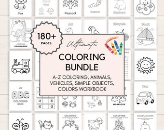 COLORING PAGES BUNDLE, Coloring Pages for kids, Printable Colouring Pages, Coloring book, Coloring Bundle, Printable Coloring, Kid Colorings