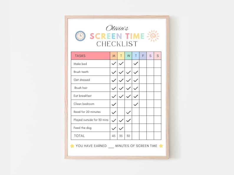 Introducing this Screen Time Checklist to help kids manage their digital usage with this handy printable. From setting limits to tracking activities, this tool promotes healthy screen habits.