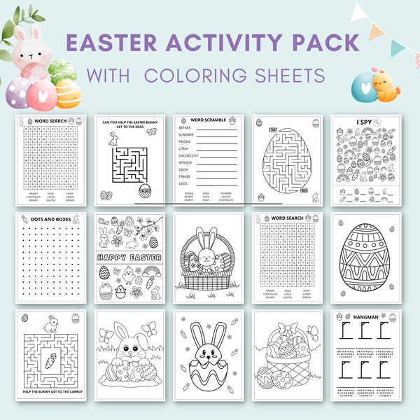 Easter Activity Printable, Easter Games, Easter Word Search, Easter Coloring Pages, Happy Easter, Easter Printable, Kids Activity Printable