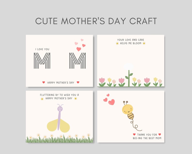 This fun and cute Mother’s day handprint pack is a great activity keepsake/ mom gift. Perfect for toddler, preschool, nursery or baby.