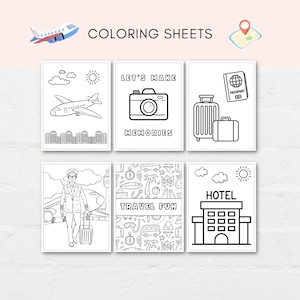 Keep kids busy while travelling with this Airplane Activities Printable Pack. This comprehensive pack is filled with fun games and coloring sheets designed to keep little ones entertained during long trips and flights.