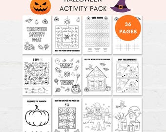 Halloween Activity, Halloween Activity pack, Halloween Coloring, Halloween Activity Sheets, Halloween Kids Printable, Halloween Sheets