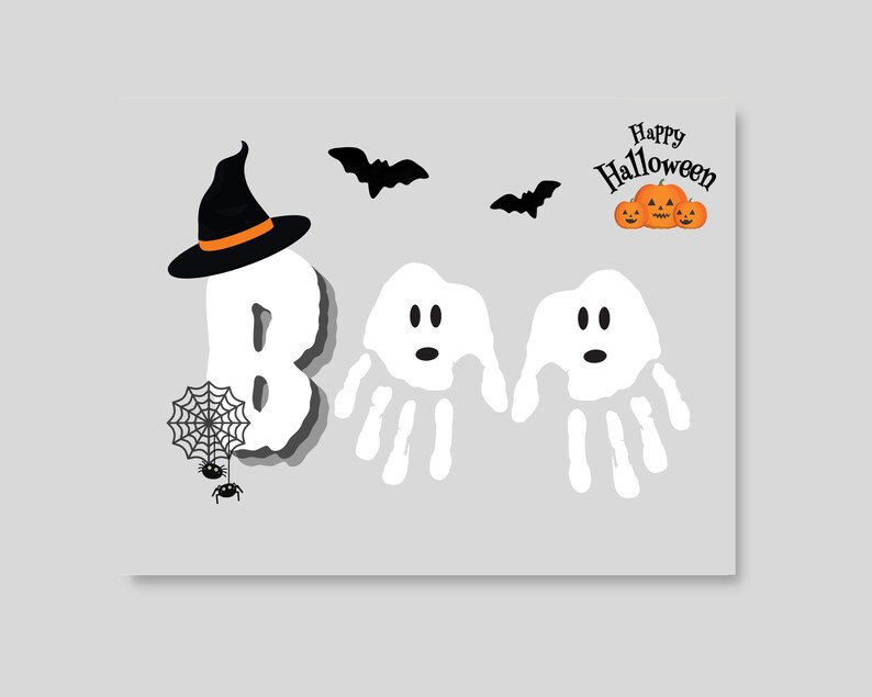 This fun halloween handprint pack is a great Halloween activity and keepsake for little kids. Perfect for toddler, preschool, nursery or baby. Can be used at home/ classroom.