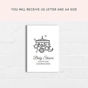Keep the kids entertained at baby shower with this baby shower activity book! This pack includes 10 fun and engaging games as well as 10 beautiful coloring sheets featuring baby shower-themed designs.