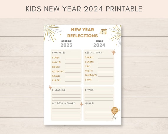 2021 Printable New Year Activity Kits for Kids and Teens