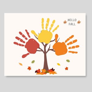 Create a fun and memorable fall keepsake with this Fall handprint craft printable! This digital download includes four different fall-themed handprint crafts. Perfect for toddler, preschool, nursery or baby. Can be used at home/ classroom.