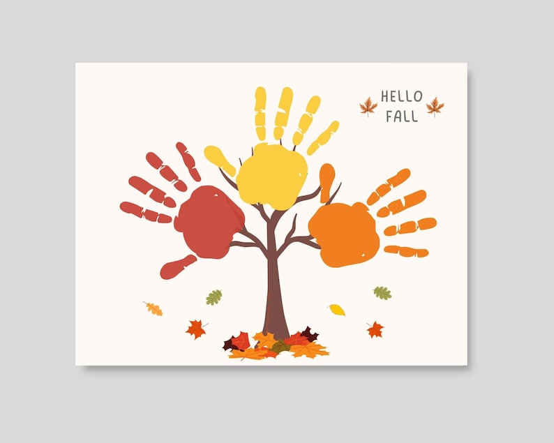 Create a fun and memorable fall keepsake with this Fall handprint craft printable! This digital download includes four different fall-themed handprint crafts. Perfect for toddler, preschool, nursery or baby. Can be used at home/ classroom.