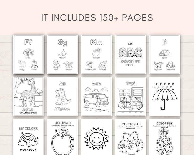 COLORING PAGES BUNDLE, Coloring Pages for Kids, Printable Colouring ...