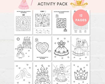 Princess Activity pack, Princess Coloring Pages, Princess Activity Sheets, Princess Coloring Sheets, Princess Activities Printable