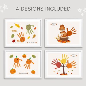 Create a fun and memorable fall keepsake with this Fall handprint craft printable! This digital download includes four different fall-themed handprint crafts. Perfect for toddler, preschool, nursery or baby. Can be used at home/ classroom.