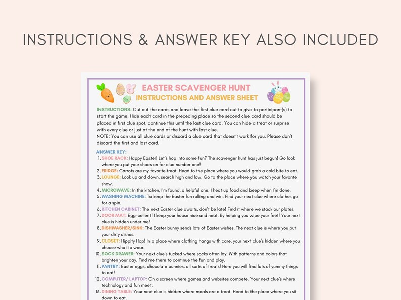 Get ready for an egg-citing Easter adventure with our Easter Scavenger Hunt Printable! This delightful activity is perfect for making this Easter extra special and memorable for your little ones.
