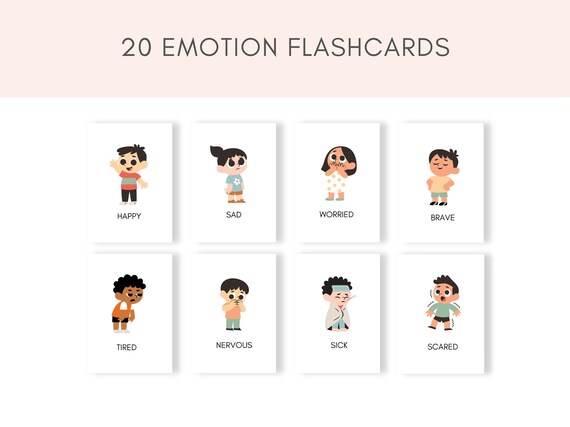 Preschool Emotion Flashcards, Printable Flashcards, Kids Emotions, Emotion Chart, Calming Corner, Learning Emotions, Toddler Emotion