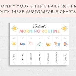 Simplify your childs daily routine with these Morning and Evening Routine Flip Charts. These versatile flip charts make it easy for kids to stay organized while having fun.