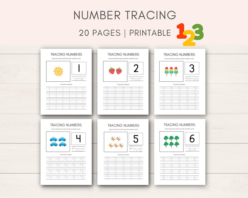 Help your child master their numbers with this Number Tracing for Kids printable! This set of number tracing sheets is perfect for preschoolers and early learners.