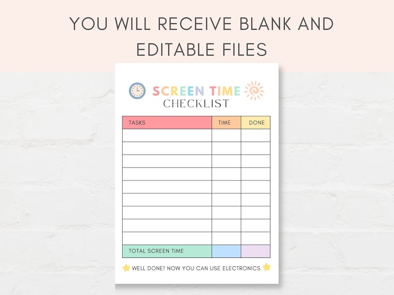 Introducing this Screen Time Checklist to help kids manage their digital usage with this handy printable. From setting limits to tracking activities, this tool promotes healthy screen habits.