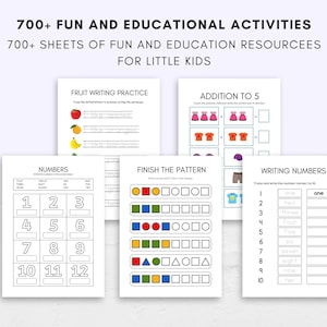 Get the Ultimate Preschool Kindergarten Bundle for a complete educational experience! This comprehensive kids learning bundle includes everything you need to engage your child with fun and interactive activities.