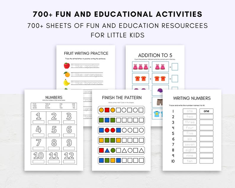 Get the Ultimate Preschool Kindergarten Bundle for a complete educational experience! This comprehensive kids learning bundle includes everything you need to engage your child with fun and interactive activities.