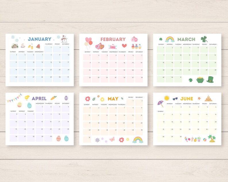 This fun 2026 calendar printable is a fun way to keep track of dates and events throughout the year. It includes ready to print and editable version.