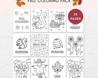 Fall Coloring Pages, Fall Coloring Book, Fall Coloring Sheets, Fall Coloring Pages for Kids, Fall Coloring PDF, Fall Coloring Printable