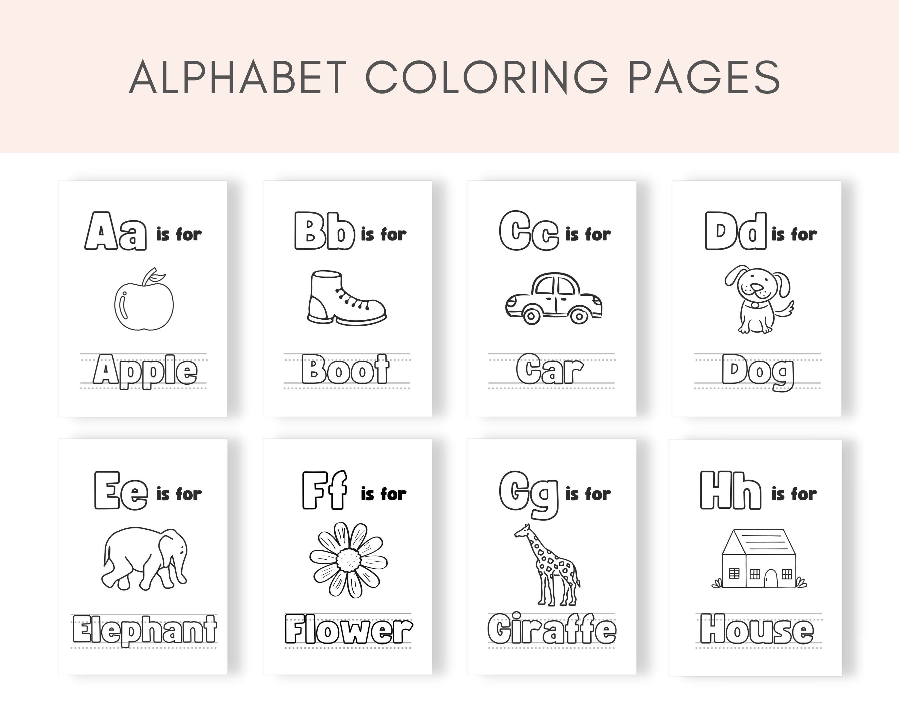 Alphabet Flash Cards Coloring Pages