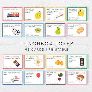 Brighten Up Your Childs Lunch with these fun Lunchbox jokes and notes. This printable bundle includes more than 250 cards.
