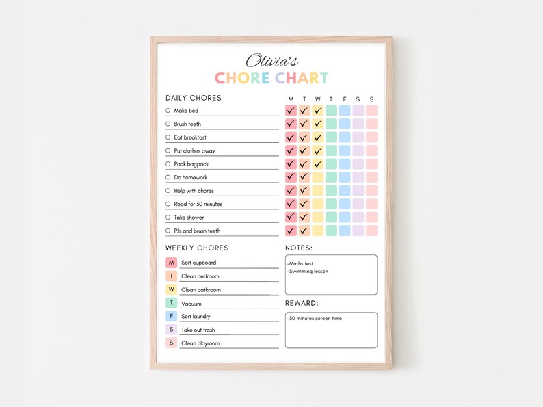 Introduce structure and responsibility with this Kids Chore Chart Printable! This comprehensive chart is designed to make chores and routines fun for children.