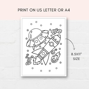 Keep kids busy with this Space Activity Pack, which includes Space activity games and Space coloring sheets. Print as many as you like.