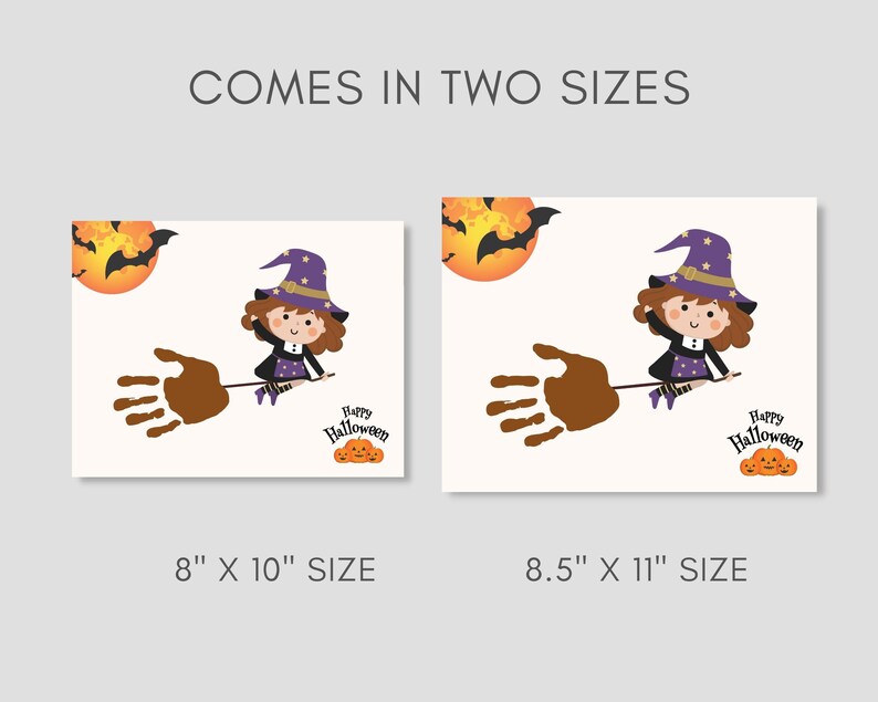 This fun halloween handprint pack is a great Halloween activity and keepsake for little kids. Perfect for toddler, preschool, nursery or baby. Can be used at home/ classroom.