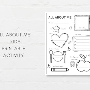 Introduce your child to the world of self-expression with this All About Me printable worksheet! Perfect for classrooms, homeschooling, or fun activities at home.