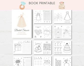 Bridal Shower Activity Book, Bridal Shower Games, Bridal Shower Activities, Bridal Shower Coloring, Bridal Shower Printable, Bridal Shower