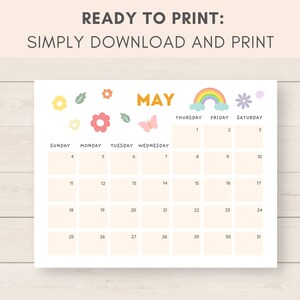 2024-2025 Calendar Printable, Printable Calendar, Editable Calendar, 2024 Calendar, 2025 Calendar, 2024 2025 Planner, Monthly Calendar, PDF