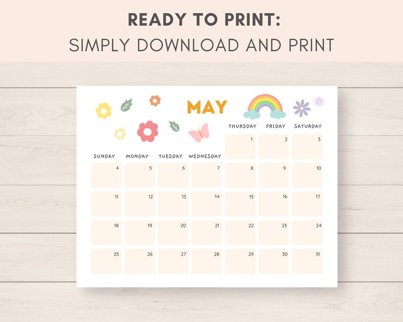 2024-2025 Calendar Printable, Printable Calendar, Editable Calendar, 2024 Calendar, 2025 Calendar, 2024 2025 Planner, Monthly Calendar, PDF