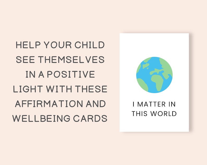 Affirmationskarten für Kinder zum Ausdrucken, positive Affirmationskarten für Kinder, Motivationskarten, Positivitätskarten für Kinder, tägliche Affirmation Bild 3