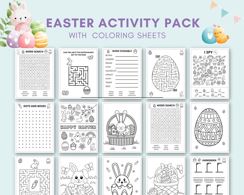 KIDS ACTIVITY Pack Bundle Kids Activity Pack Printable Etsy