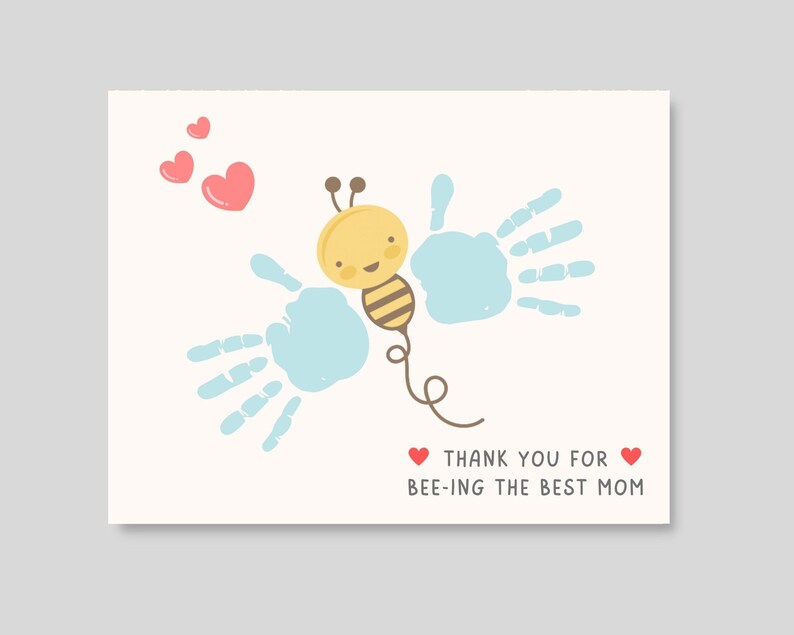 This fun and cute Mother’s day handprint pack is a great activity keepsake/ mom gift. Perfect for toddler, preschool, nursery or baby.