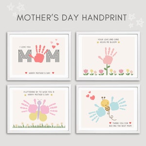 This fun Mothers day handprint pack is a great activity keepsake/ mom gift. Perfect for toddler, preschool, nursery or baby.