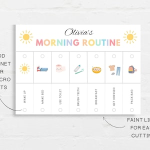 Routine Flip Chart, Morning Routine, Bedtime Routine, Kids Routine Chart, Daily Routine Chart, Daily Rhythm, Editable Routine Flipchart