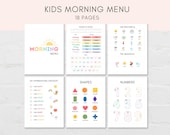Morning Menu, Morning Menu Homeschool, Morning Menu Preschool, Morning Time, Homeschool printable, Morning Menu Pages, Circle Time